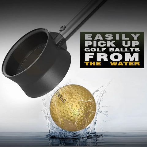 Telescopic Golf Ball Retriever For Water, 12 Ft And 9 Ft Two Sided Grabber, scooping ball from water