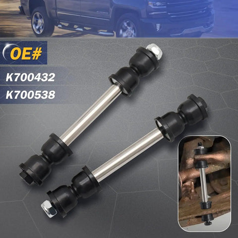 Front Stabilizer Sway Bar End Links For Chevy GMC Silverado Tahoe Suburban Yukon Escalade 2007 2016 OE Replacement Fits Avalanche 2007 2013 And Yukon XL 2007 2016, pair