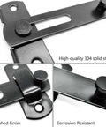 Sliding Barn Door Lock For Privacy In Stainless Steel, Durable Latch For Barn Doors, Pet Doors, Bathrooms, Outdoor, Garage And Windows, 2 Pack, Secure Privacy Latch To Keep Pets And Kids Safe And Maintain Room Privacy
