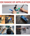110W Soldering Iron With Full Digital Display And Temperature Control, Fahrenheit And Celsius Readout, used in various applications.