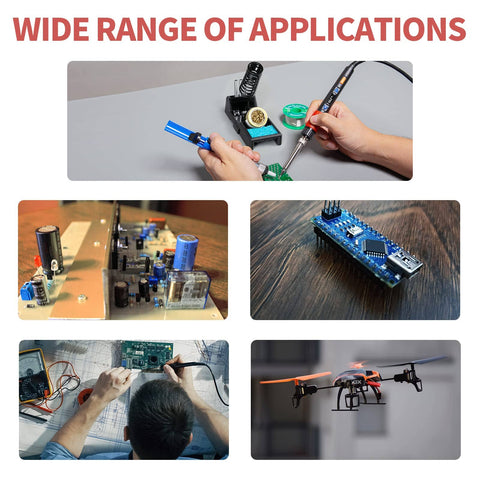 110W Soldering Iron With Full Digital Display And Temperature Control, Fahrenheit And Celsius Readout, used in various applications.