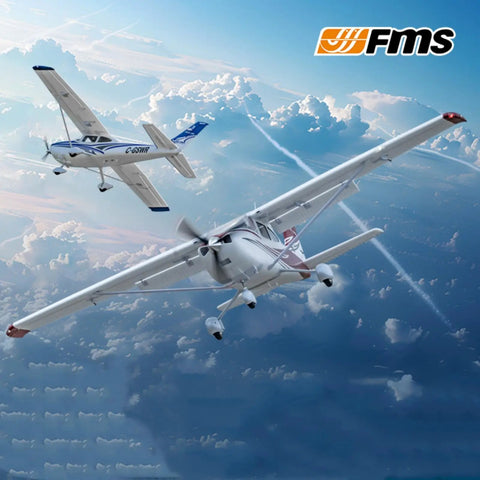 Cessna 182 RC Plane For Beginners And Adults, 1500mm Wingspan Red Starter Friendly Single Engine Propeller Hobby Aircraft flying.