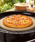 15 Inch Round Pizza Stone For Grill And Oven Heavy Duty Cordierite Baking Pan Thermal Shock Resistant For Crisp Crust Pizza Bread And More Includes Scraper For Easy Cleaning And Perfect Bake Every Time with pizza on grill.