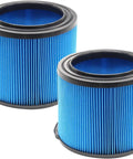 Two Pack VF3500 Replacement Filter For Ridgid Wet Dry Vacuums To 4.5 Gallon And 3 Layer Pleated Design Delivers Top Notch Dirt Capture