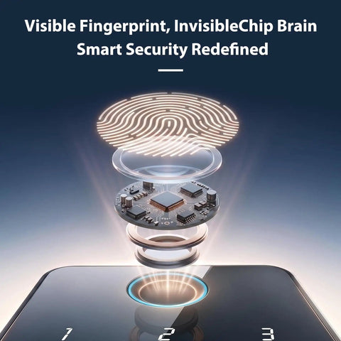 Keyless Entry Door Lock With App Control, Fingerprint Sensor And Electronic Keypad Deadbolt, fingerprint and chip system.