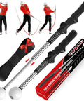 Tempo Stick Golf For Right Hand Retractable Swing Trainer With Arm Band Indoor Outdoor Practice Warm Up 3 In 1 Golf Training Aid