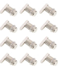 Silver Finish Cabinet Shelf Support Pegs 20 Pack For Cabinets, Bookcases, Closets, And Cupboards - close-up of pegs on white