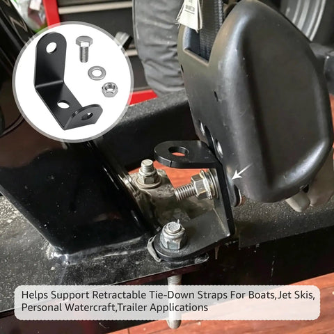 Heavy Duty Strap Mounting Bracket Kit 1 Pair For G2 Retractable Transom Straps Three Sided Mounting Hardware For Boat Trailers