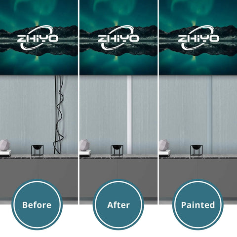 Ultimate Cord Concealer Kit For Wall Mounted TV Cables 9 Pack 17 Inch Each 153 Inch Total White Paintable Wire Covers Channel Easy Install For Living Room Home Office Entertainment Setup showing before and after installation.