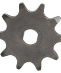 Electric Bike Sprocket 420 10T Gear Motor Sprocket Steel Replacement Part With 10x8.5mm Inner Hole For E Bike Tricycle Scooter Go Kart Beefed Up Heavy Duty Gear Accessory; front view of steel sprocket with 10 teeth.