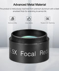 0.5x Focal Reducer For Telescope With 1.25 Inch Filter Thread shown in premium aluminum with black anodized finish