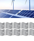 10 Pack Aluminum Solar Panel End Clamps Kit For PV Modules Z Bracket Mounting Clamps for 30 mm to 45 mm frame heights