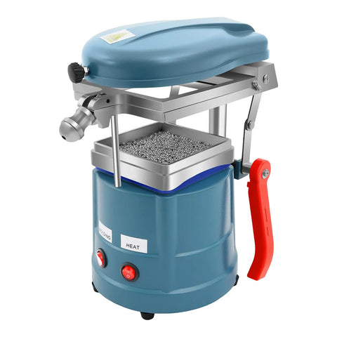 Pro Grade Thermoforming Vacuum Forming Machine For Dental Labs, 110V 600W Heat Molding Tool With Symmetrical Heating System, Space Saving Dental Forming Equipment, blue metal unit
