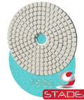 Close-up of 1500 grit pad from 4 Inch Diamond Polishing Pads Wet Dry Set With 11 Diamond Pads And Backer Pad For Granite Concrete Marble Polishing