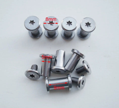 Ten Sets Knife Handle Screws Stainless Steel 304 EDC Gear For Knifemakers And DIY Projects, assorted screws sizes on display