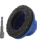 Six Inch Wheel Hub Resurfacing Kit with Polisher and Drill Adapter for DIY Rust Removal, includes abrasive foam and adapter.