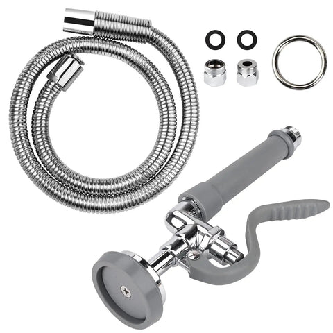 Pre Rinse Sprayer Valve Kit With 44 Inch Stainless Hose Pro Grade Sprayer Nozzle Head For Commercial Kitchen Sinks Replacement Parts