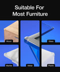 Clear Corner Guards For Babyproofing Furniture And Table Edges Super Easy 1 Minute Install Durable Edge Bumpers on various surfaces