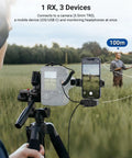 AI Wireless Lavalier Microphone For iPhone Android Camera And PC With Dual DSP MCU Noise Cancellation used in field shoot