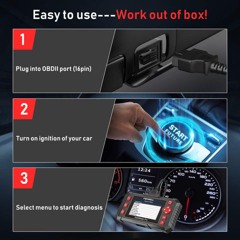 Steps to use OBD2 Car Scanner NT604 Elite Easy To Use Out Of The Box ABS SRS And Transmission Diagnostic Tool