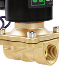 Heavy Duty Brass Electric Solenoid Valve 12V DC Normally Closed One Half Inch NPT With Viton Seal, corrosion resistant industrial grade