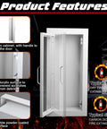 2 Pack Semi Recessed Fire Extinguisher Cabinet, Heavy Duty Steel Wall Mount With Magnetic Door And Acrylic Window, 2.5 Inch Trim