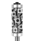 Built Tough Flush Trim Router Bit With Half Inch Shank packing 14 swap out carbide cutters for zero drama template tracking and smooth wood trim.