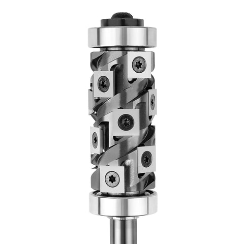 Built Tough Flush Trim Router Bit With Half Inch Shank packing 14 swap out carbide cutters for zero drama template tracking and smooth wood trim.