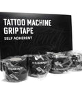 Tattoo Machine Grip Tape Box Of 24 Self Adhering Wraps 2 Inch By 5 Yards Non Slip Soft Stretch Sensi Wrap, black rolls in package