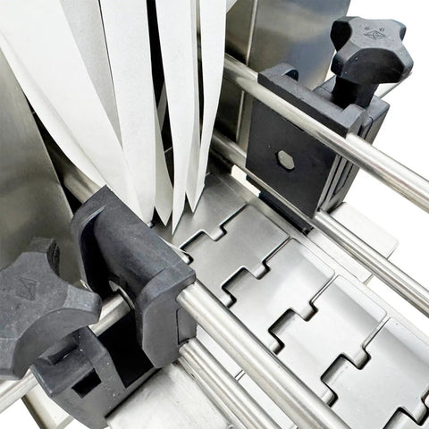 Close-up of Heavy Duty Steam Bottle Sleeve Label Shrinking Machine With 5.6FT Heat Tunnel And 24KW Generator components.
