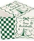 50 Pcs Camp Bachelorette Party Cocktail Napkins 3 Ply Disposable Paper Napkins Beige And Green Plaid Checkered Design For Wedding Bridal Shower Table Decor Beverages And Party Supplies.