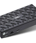 Total Game Changer DisplayLink USB C Dock For Laptop Battlestation Quad 4K 60Hz Monitor Support with sleek black design.