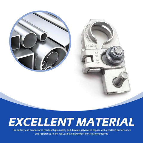 Premium Built Tough Positive Battery Terminal Connector For Genesis G80 G90 2015 2020 Galvanized Copper close-up with galvanized copper detail.