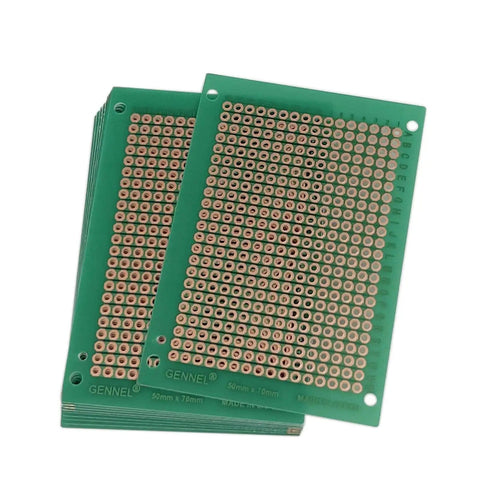 Copper Stripboard Prototyping Board 50mm By 70mm Single Sided 368 Holes Universal Stripboard For DIY Electronics Soldering