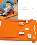 Heavy Duty Circular Saw Base Plate For Router Table Insert with etched scale and easy swap mount holes.