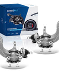 Front Pair Steering Knuckles And Wheel Bearing Hubs Assembly For 2010 2011 2012 2013 Ford Transit Connect Replacement OEM Grade Quality Durable Front Suspension Parts Includes Two Knuckles
