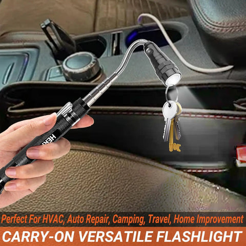 Telescoping Magnetic Pickup Tool Set With Inspection Mirror And 3 LED Lights, retrieving keys in car console