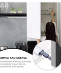 Set Of 4 Cabinet Door Push Latches With Magnetic Hold For Quick Open And Close shown in kitchen setup