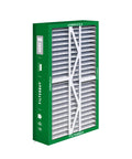 Air Filter 17.5x27x5 MERV 8 Two Pack For HVAC System showing pleated design in green packaging