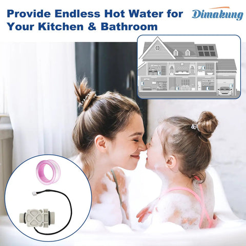 Tankless Water Heater Flow Sensor Replacement For Ecosmart ECO 18 ECO 24 ECO 27 And ECO 36 Keeps Hot Water Flowing No Fuss Install Durable Sensor For Reliable On Demand Heat, flow sensor with cable and gasket