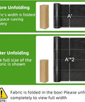 Diagram of Heavy Duty Weed Barrier Fabric 6ft By 100ft Permeable Ground Cover showing folded and unfolded views