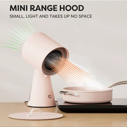 Slick And Fuss Free Portable Range Hood With 2 Speed Desktop Kitchen Exhaust Fan Using Carbon HEPA Grease Filters To Kick Cook Smoke Out And Keep Indoor Air Clean Solid Counter Pickup Works Great For Micro Apartments Or Van Life Stores Smoothly