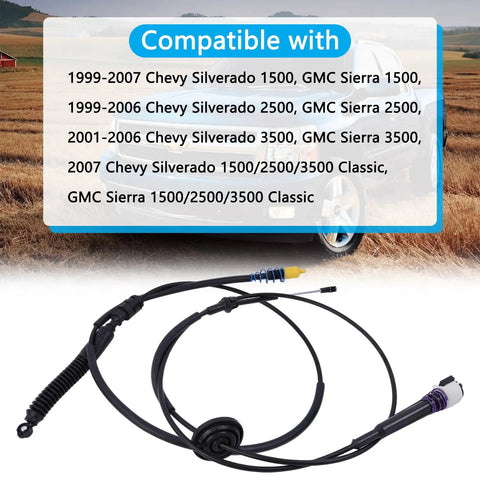 Chevrolet Silverado GMC Sierra Automatic Transmission Gear Shifter Cable Replacement For 99 07 1500 2500 3500 Classic