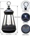 Two Pack Mini Solar Lantern Replacement Parts for Outdoor Statue Lights with 2700K LEDs, showing size and features