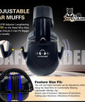 Front view of Safety Ear Muffs SNR 33dB Noise Reduction Earmuffs with adjustable POM headband and PVC leather band displayed.