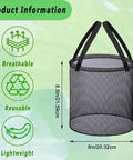 8.5 inch foldable mesh bag from 4 Pack Aquarium Plant Baskets Mesh Water Planting Bags Foldable For Hydroponics And Pond Use