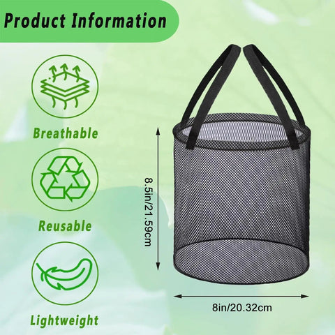 8.5 inch foldable mesh bag from 4 Pack Aquarium Plant Baskets Mesh Water Planting Bags Foldable For Hydroponics And Pond Use