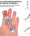 8 Piece Adjustable Toggle Latch Clamps With Zinc Plated Quick Release Draw Latches For Box Case Doors