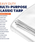 Heavy Duty 7 Mil Tarp Cover Waterproof UV Resistant Rip And Tear Proof Poly Tarpaulin With Reinforced Edges for Roof