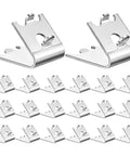 Heavy Duty Stainless Steel Freezer Shelf Clips Set displaying multiple secure fridge holder pegs in silver finish.